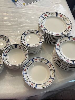 🔥Lot Of  70 Adams Lancaster Real English Ironstone Plates  Diferente Sizes